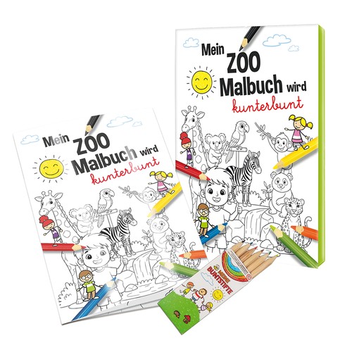 Colouring book / set A6 - Zoo - Colouring set neutral Colouring book / set A6 - Zoo - Colouring set neutral