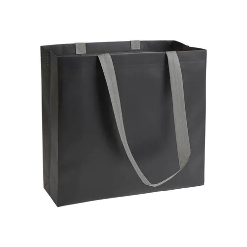 Laminated non-woven fabric shopping bag with gusset and long handles Laminated non-woven fabric shopping bag with gusset and long handles