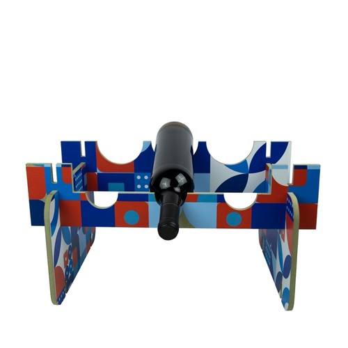 STACKABLE BOTTLE RACK FOR 3 CUSTOMIZABLE BOTTLES