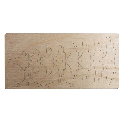 3D wooden-puzzle card - christmas tree