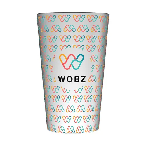 Gepersonaliseerde witte ondoorzichtige herbruikbare beker van 25 cl - Digitale bedrukking