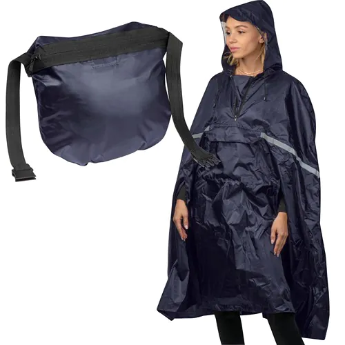 Rain poncho that folds into a belt bag Rain poncho that folds into a belt bag