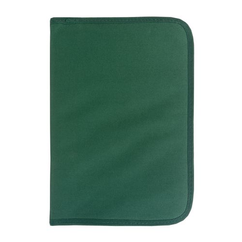 600D polyester brief folder with zip closure, 6 inside compartments