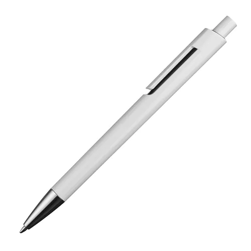 Balpen van wit kunststof met gekleurde applicaties Balpen van wit kunststof met gekleurde applicaties