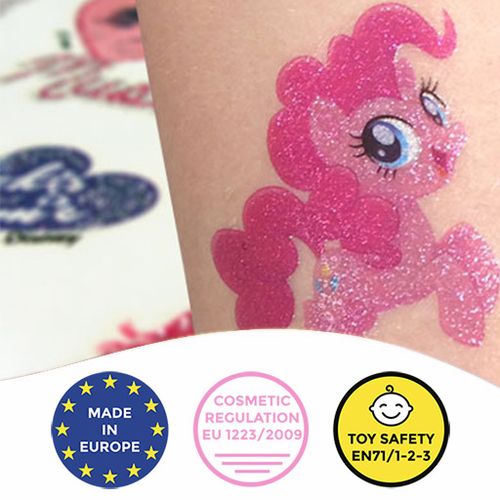 Glittertattoos - Tijdelijke tattoos met glanzend effect