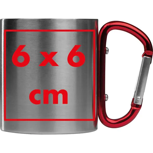 Taza de metal con mosquetón Taza de metal con mosquetón