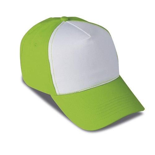GORRA DE GOLF BICOLOR DE 5 PANELES 100% POLIÉSTER