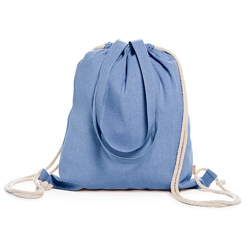 Shopping bag/drawstring backpack 140 g/m2 Noir