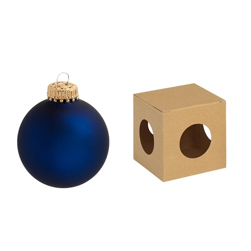 Boule de Noël 8 cm avec sérigraphie 1 couleur - en boîte ECO - couronne dorée - MADE IN GERMANY Boule de Noël 8 cm avec sérigraphie 1 couleur - en boîte ECO - couronne dorée - MADE IN GERMANY