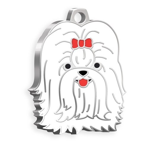 MEDAILLE CHIEN SHIHTZU BLANC MEDAILLE CHIEN SHIHTZU BLANC