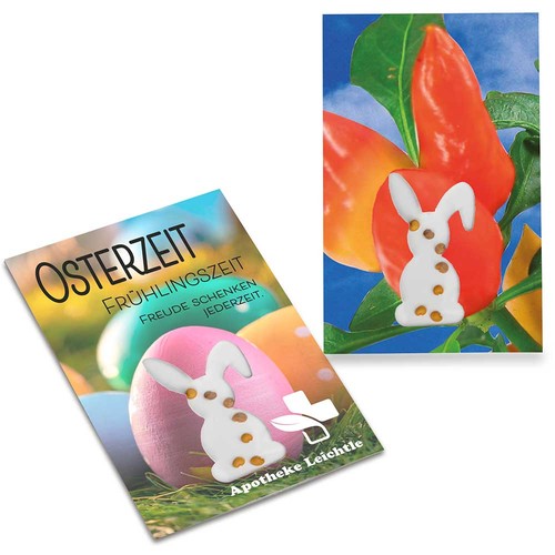 Carte avec graines-mini Pâques - Piment