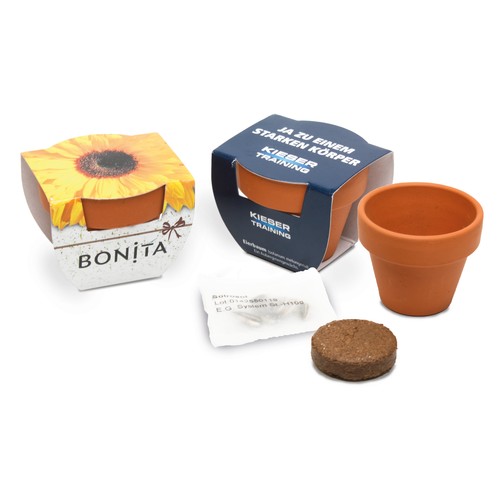 Kit de culture – Pot en terre cuite 4 cm (personnalisé)