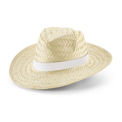 EDWARD RIB. Natural straw hat with sublimated ribbon