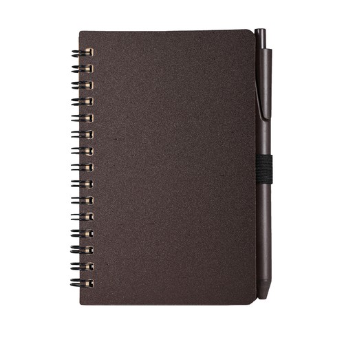 BLOC POUR NOTES EN PAPIER KRAFT, POUDRE DE MARC DE CAFÉ+PLASTIQUE