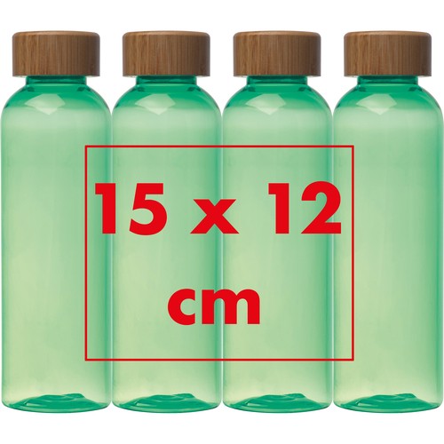 PET drinking bottle with bamboo lid, 500ml