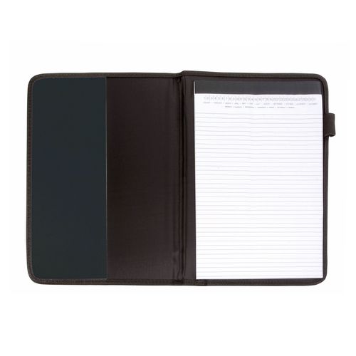 A4 pad brief folder with pocket and pen loop, ruled pad included