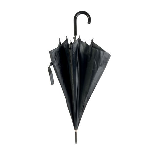Automatic umbrella with metal shaft and plastic crook handle
