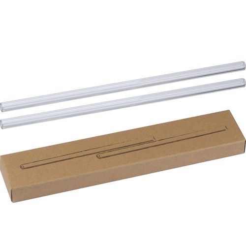 Juego de 2 pajitas de vidrio Juego de 2 pajitas de vidrio