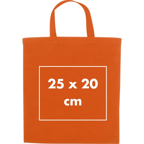 Bolsa de algodón con asas cortas