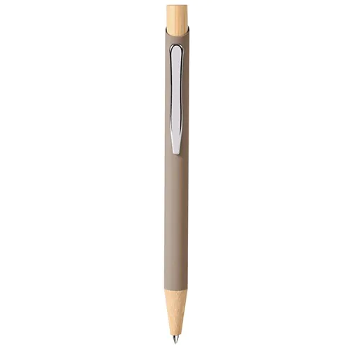 SOFT TOUCH ALUMINUM BALLPOINT PEN PASTEL COLORS, BAMBOO AND METAL