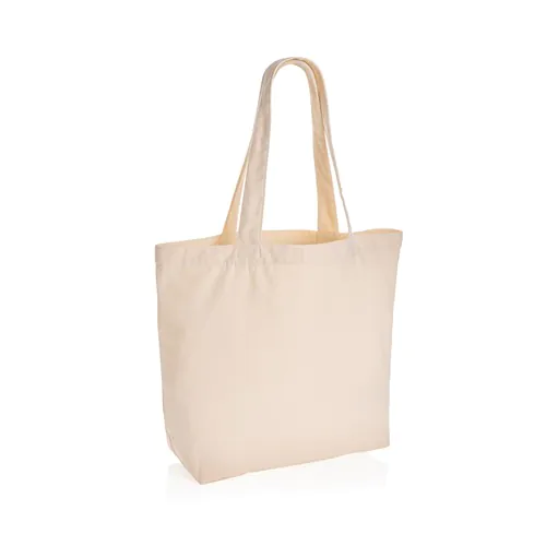 Impact Aware™ re-canvas shopper met vakje 240gsm ongeverfd Impact Aware™ re-canvas shopper met vakje 240gsm ongeverfd