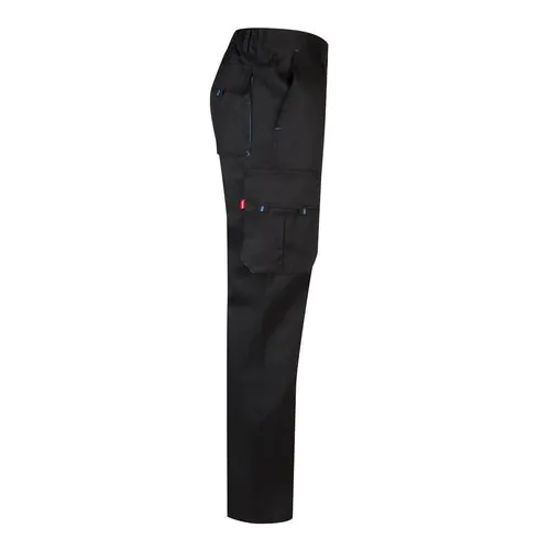 VL HYPNOS. Pantaloni in twill bicolore con diverse tasche (200g/m²), in cotone (35%) e poliestere (65%)
