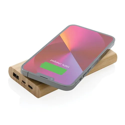Bamboo 8.000 mAh 5W wireless powerbank Bamboo 8.000 mAh 5W wireless powerbank
