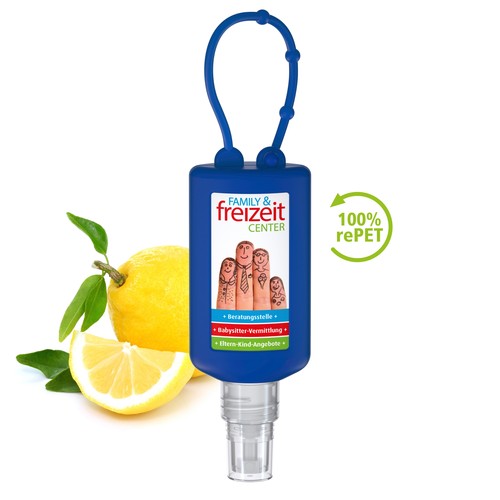 Hand Cleansing Spray, 50 ml Bumper (blue), Body Label Hand Cleansing Spray, 50 ml Bumper (blue), Body Label