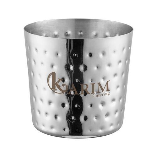 Stainless Steel Serving Cup Hammered Effect (8.5x8.3cm)