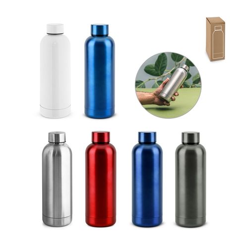 ODIN METTALIC. Bouteille en acier inoxydable recyclé à 90% 550 mL ODIN METTALIC. Bouteille en acier inoxydable recyclé à 90% 550 mL