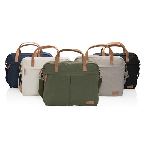 Impact AWARE™ 16 oz. recycled canvas laptoptas Impact AWARE™ 16 oz. recycled canvas laptoptas