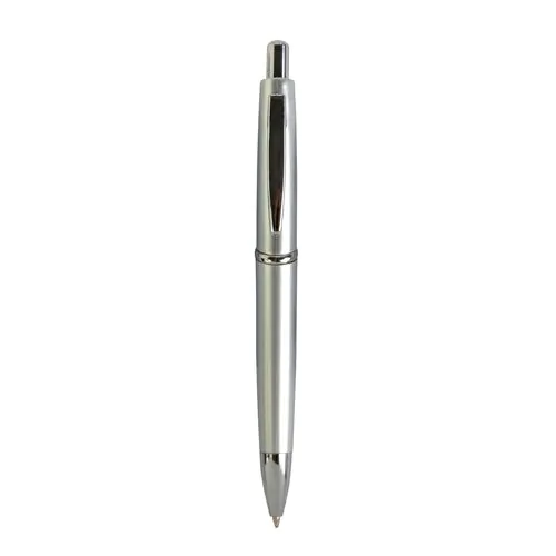 ABS plastic snap pen with coloured barrel and metal clip, jumbo refill