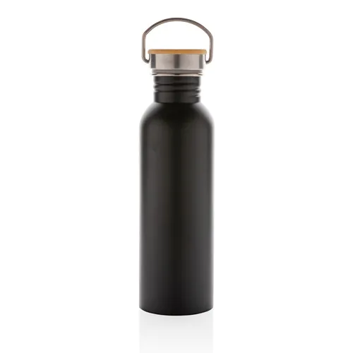Bouteille en acier inoxydable avec couvercle en bambou Bouteille en acier inoxydable avec couvercle en bambou