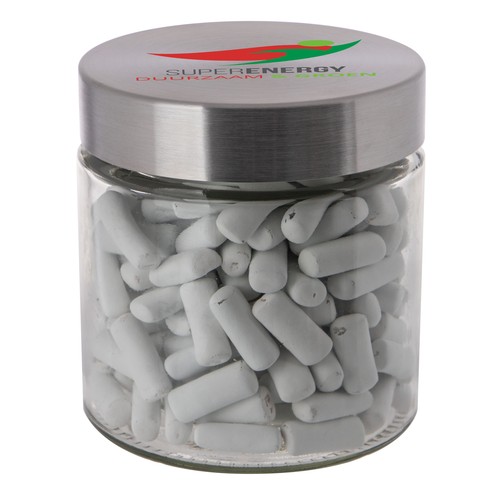 Bocal en verre de 0,9 litre, rempli de bonbons Bocal en verre de 0,9 litre, rempli de bonbons