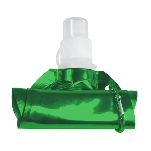 Gourde en PE/PET repliable (480ml), avec mousqueton (27 cm de haut pour 10,5 cm de largeur Gourde en PE/PET repliable (480ml), avec mousqueton (27 cm de haut pour 10,5 cm de largeur