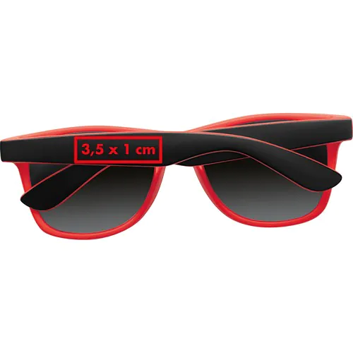 Bicoloured sunglasses with mirrored lenses