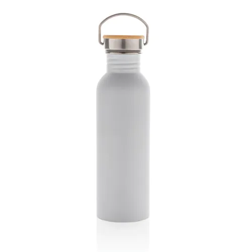 Bouteille en acier inoxydable avec couvercle en bambou Bouteille en acier inoxydable avec couvercle en bambou