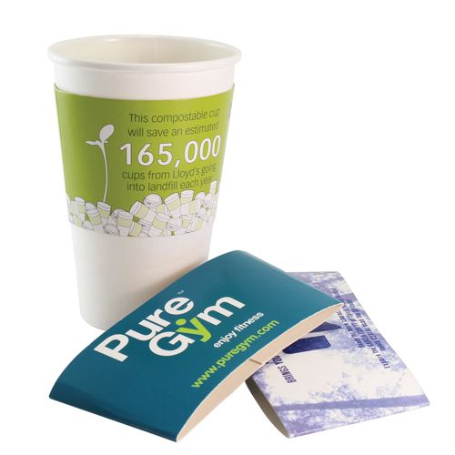 Cup Sleeve - Flat Packed Card - Large 12-16oz Cup Sleeve - Flat Packed Card - Large 12-16oz