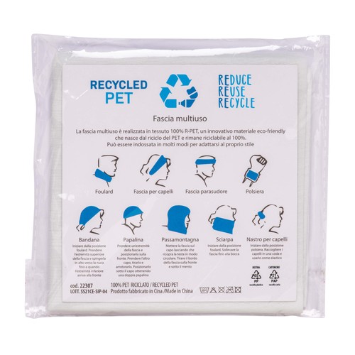 Bandana multiuso tubolare  R-pet in tessuto elastico