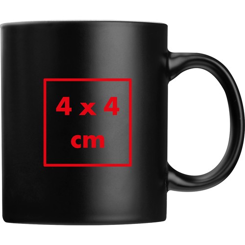 Black mug with colored inside