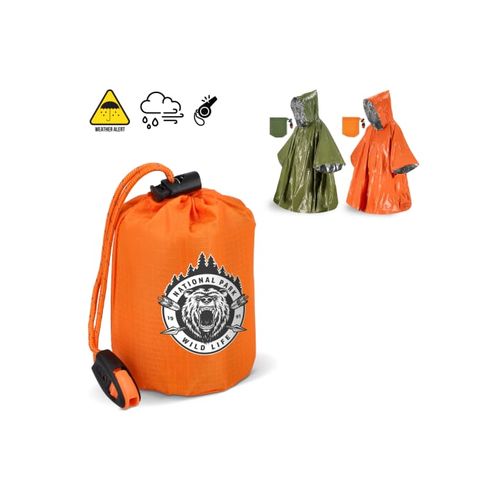 Poncho thermique 2-en-1 pour la survie en plein air Poncho thermique 2-en-1 pour la survie en plein air