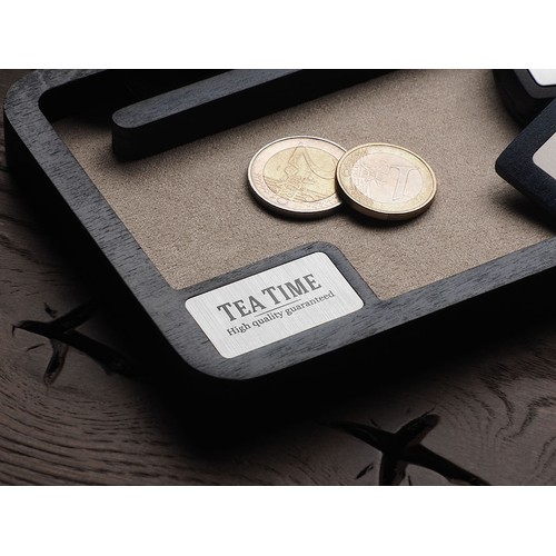 Drewniany organizer na biurko