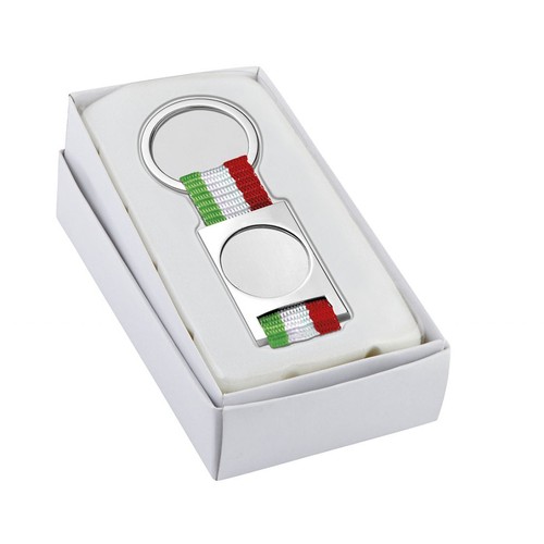 KEY CHAIN ITALIAN FLAG HOLLOW 25 mm KEY CHAIN ITALIAN FLAG HOLLOW 25 mm