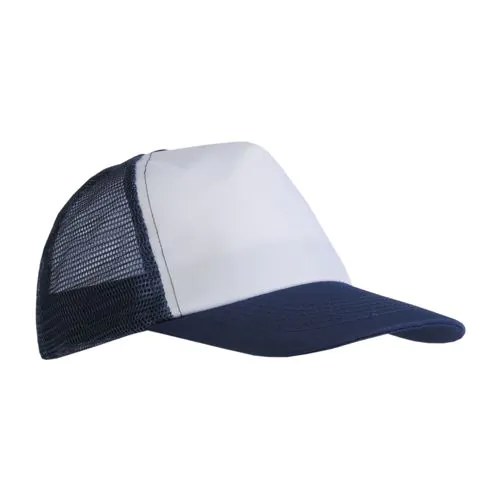 Casquette en polyester, 5 panneaux avec filet, fermeture velcro Casquette en polyester, 5 panneaux avec filet, fermeture velcro