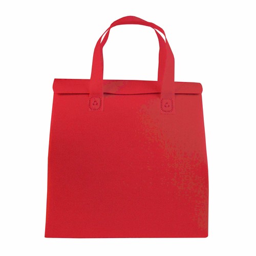 Laminated non woven cooler bag 100 g/m2 with velcro closure, 27 x 28 x 6 cm Laminated non woven cooler bag 100 g/m2 with velcro closure, 27 x 28 x 6 cm