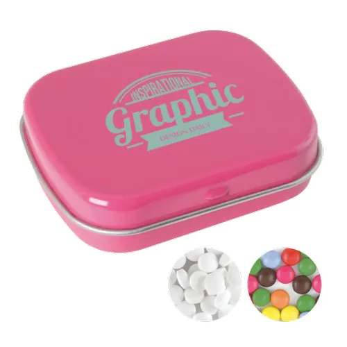Hinge tin with mints