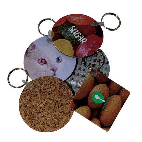 PP AND CORK KEYCHAIN ??25CM2 F/V CUSTOMIZABLE