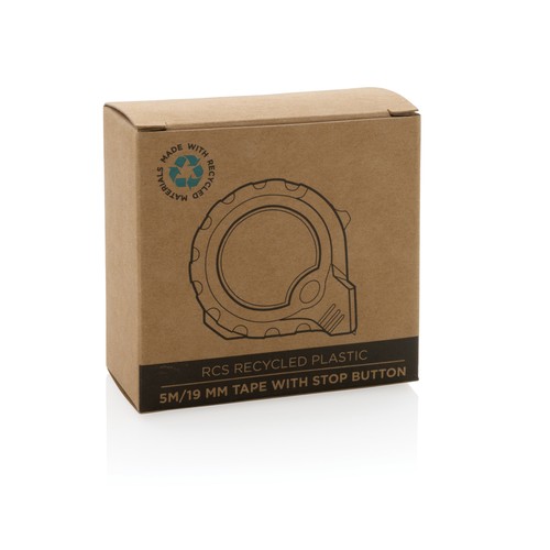 Flessometro 5m/19mm in plastica riciclata RCS con stop