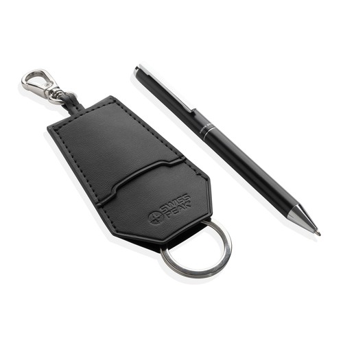 Set portachiavi e penna SP Tula in PU riciclato RCS Set portachiavi e penna SP Tula in PU riciclato RCS