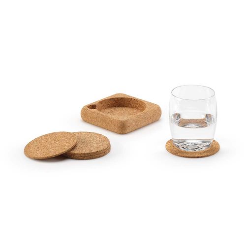 Klein cork coasters. Set of 6 with organizer. Made in Portugal